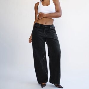 Abercrombie & Fitch Black Low Rise Loose Baggy Jeans - 26 LONG